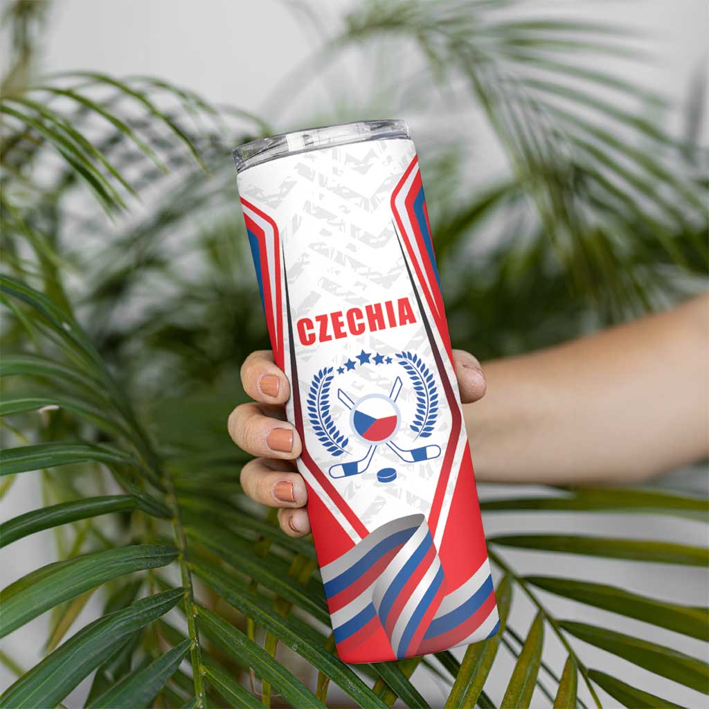 Czech Republic Ice Hockey Custom Skinny Tumbler LT17 - Wonder Print Shop