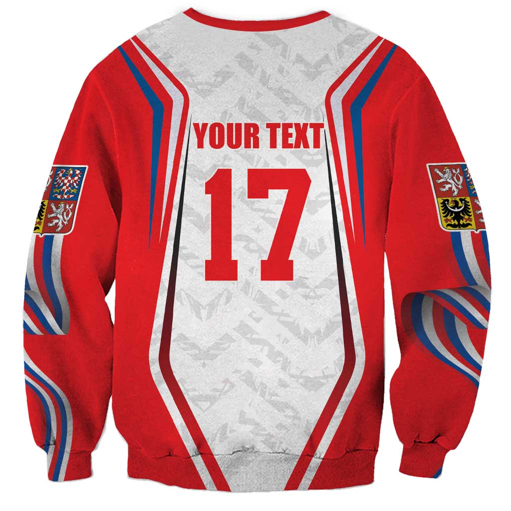 Czech Republic Ice Hockey Custom Sweatshirt Flag Style LT17 - Wonder Print Shop