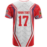 Czech Republic Ice Hockey Custom T Shirt Flag Style LT17 - Wonder Print Shop