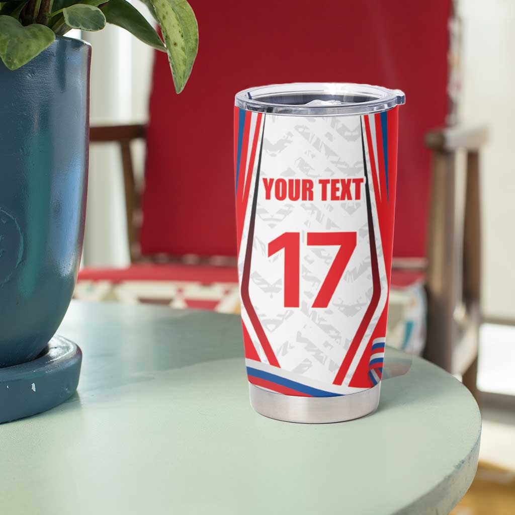 Czech Republic Ice Hockey Custom Tumbler Cup LT17 - Wonder Print Shop