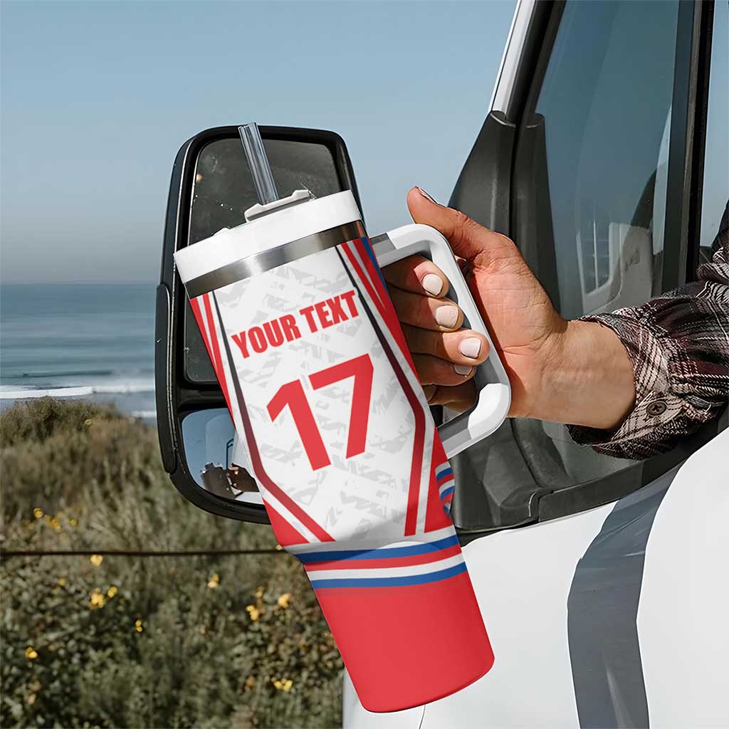 Czech Republic Ice Hockey Custom Tumbler With Handle LT17 - Wonder Print Shop