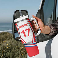 Czech Republic Ice Hockey Custom Tumbler With Handle LT17 - Wonder Print Shop