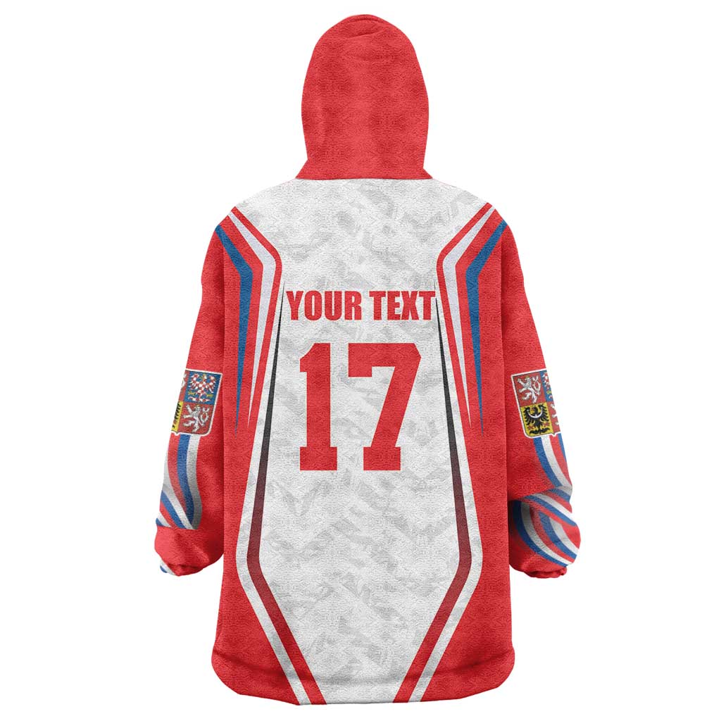 Czech Republic Ice Hockey Custom Wearable Blanket Hoodie Flag Style LT17 - Wonder Print Shop