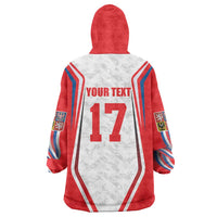 Czech Republic Ice Hockey Custom Wearable Blanket Hoodie Flag Style LT17 - Wonder Print Shop