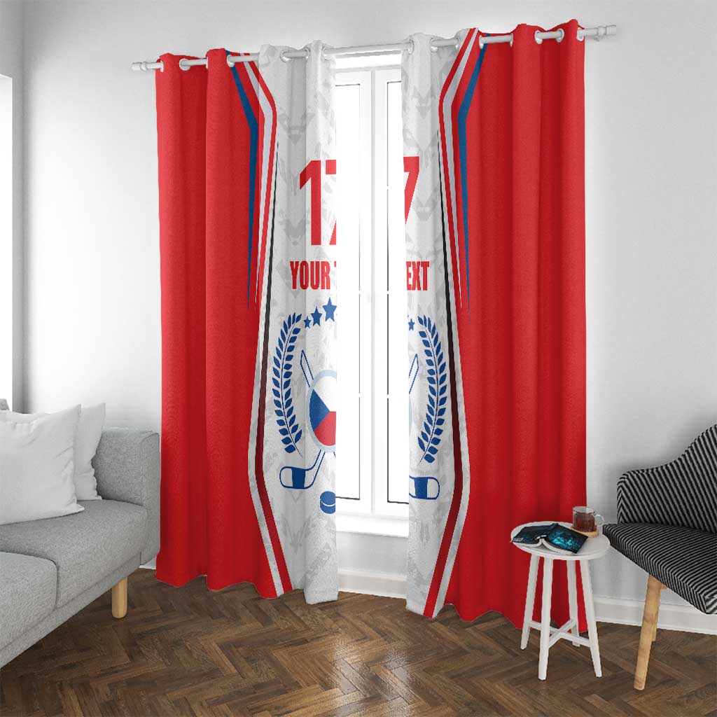 Czech Republic Ice Hockey Custom Window Curtain Flag Style LT17 - Wonder Print Shop