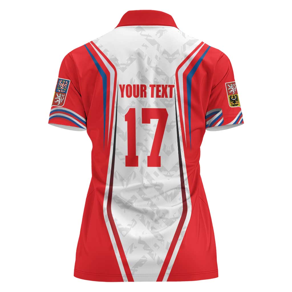 Czech Republic Ice Hockey Custom Women Polo Shirt Flag Style LT17 - Wonder Print Shop