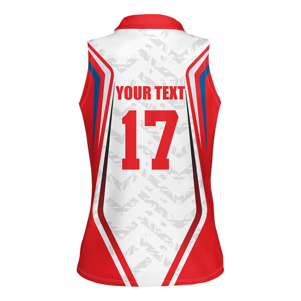 Czech Republic Ice Hockey Custom Women Sleeveless Polo Shirt Flag Style LT17 - Wonder Print Shop