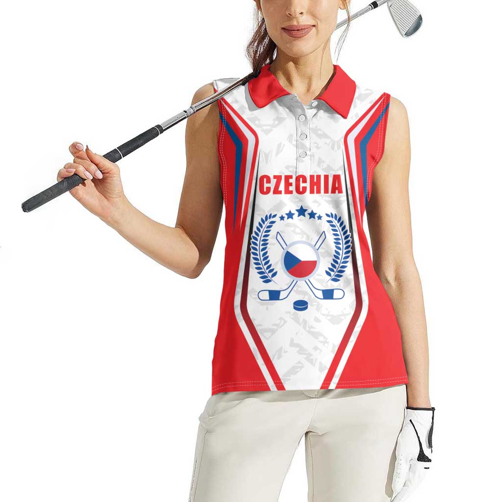 Czech Republic Ice Hockey Custom Women Sleeveless Polo Shirt Flag Style LT17 - Wonder Print Shop
