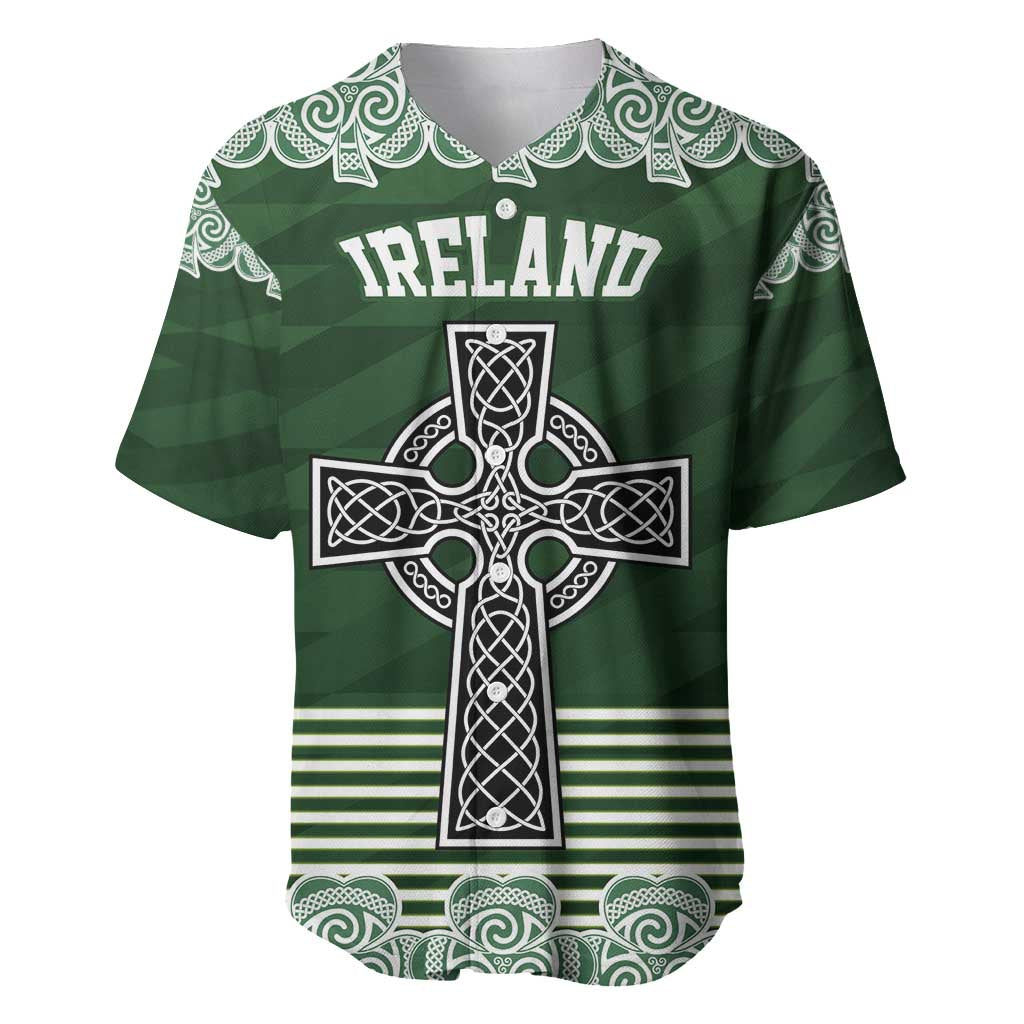 Personalized Celtic Cross Shamrock Ireland Baseball Jersey Celtic Knot with Shamrock