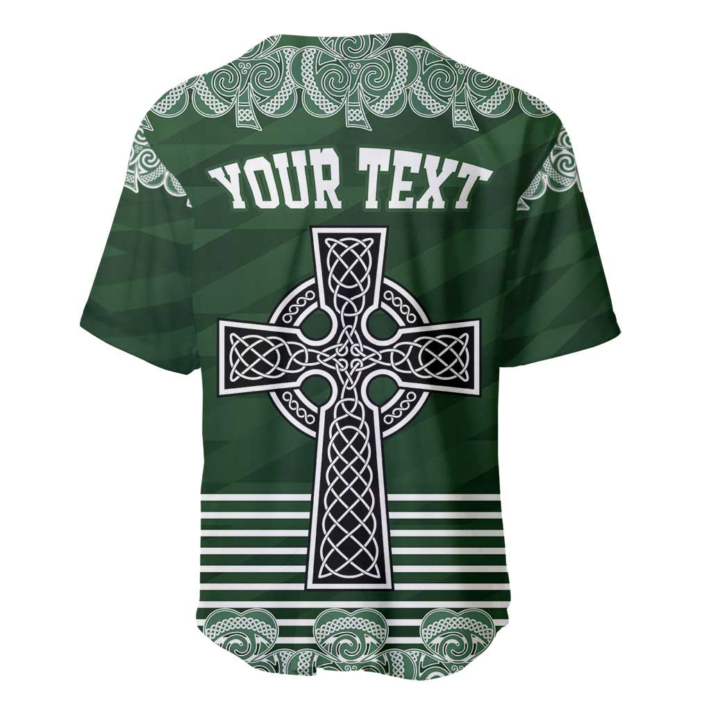 Personalized Celtic Cross Shamrock Ireland Baseball Jersey Celtic Knot with Shamrock