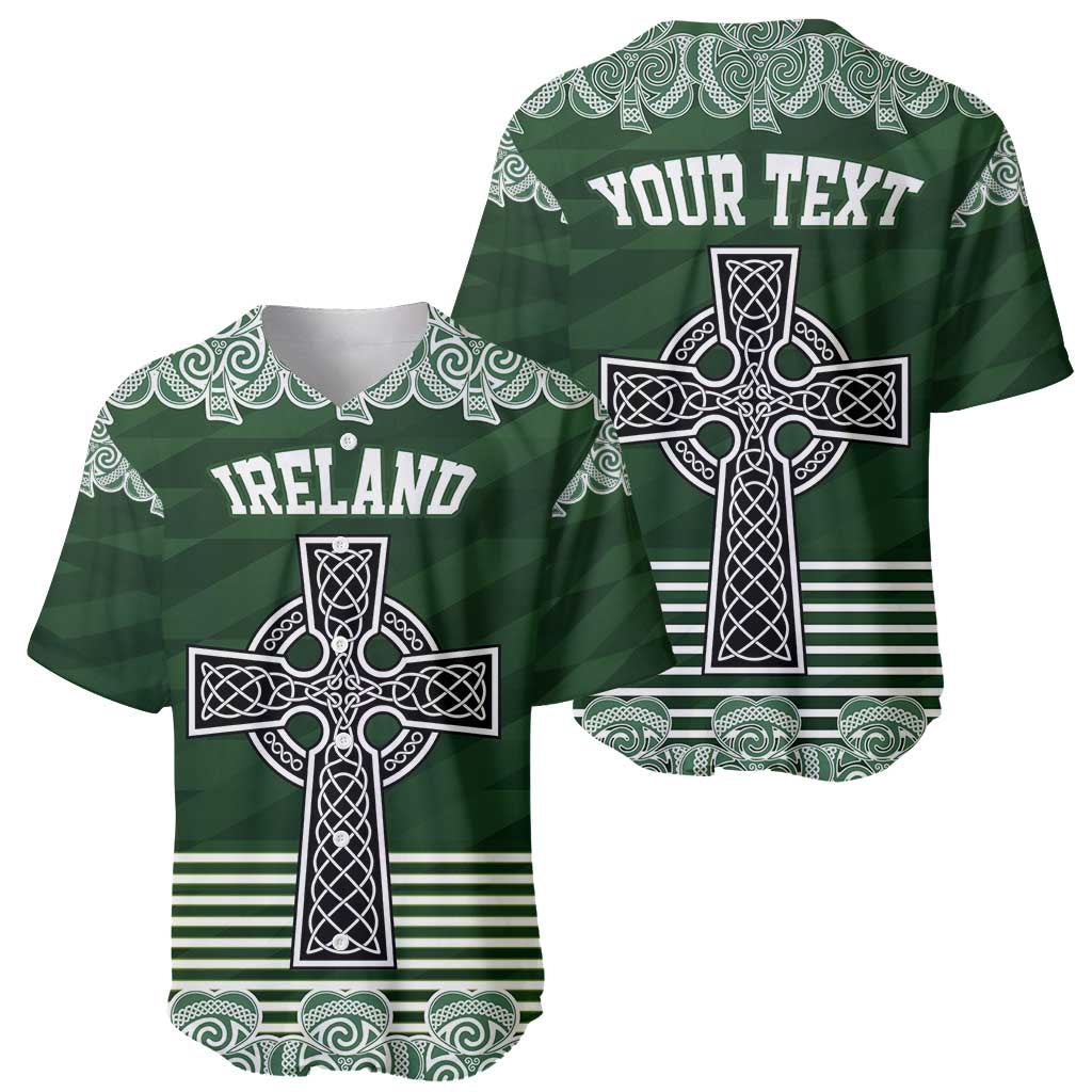Personalized Celtic Cross Shamrock Ireland Baseball Jersey Celtic Knot with Shamrock