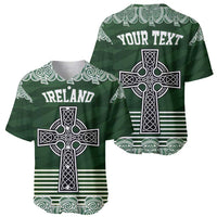 Personalized Celtic Cross Shamrock Ireland Baseball Jersey Celtic Knot with Shamrock