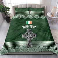 Personalized Celtic Cross Shamrock Ireland Bedding Set Celtic Knot with Shamrock