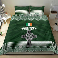 Personalized Celtic Cross Shamrock Ireland Bedding Set Celtic Knot with Shamrock