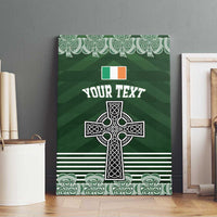 Personalized Celtic Cross Shamrock Ireland Canvas Wall Art Celtic Knot with Shamrock