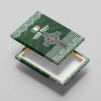 Personalized Celtic Cross Shamrock Ireland Canvas Wall Art Celtic Knot with Shamrock