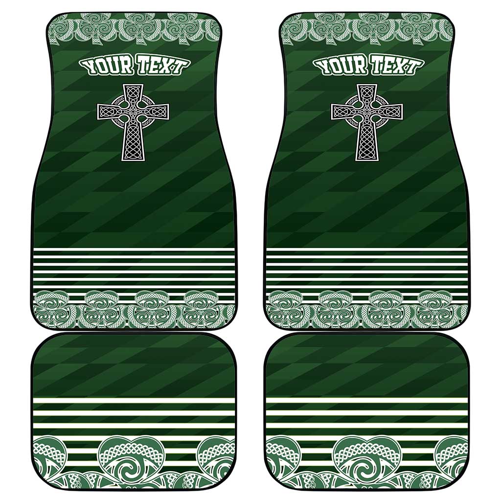 Personalized Celtic Cross Shamrock Ireland Car Mats Celtic Knot with Shamrock
