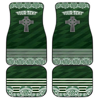 Personalized Celtic Cross Shamrock Ireland Car Mats Celtic Knot with Shamrock