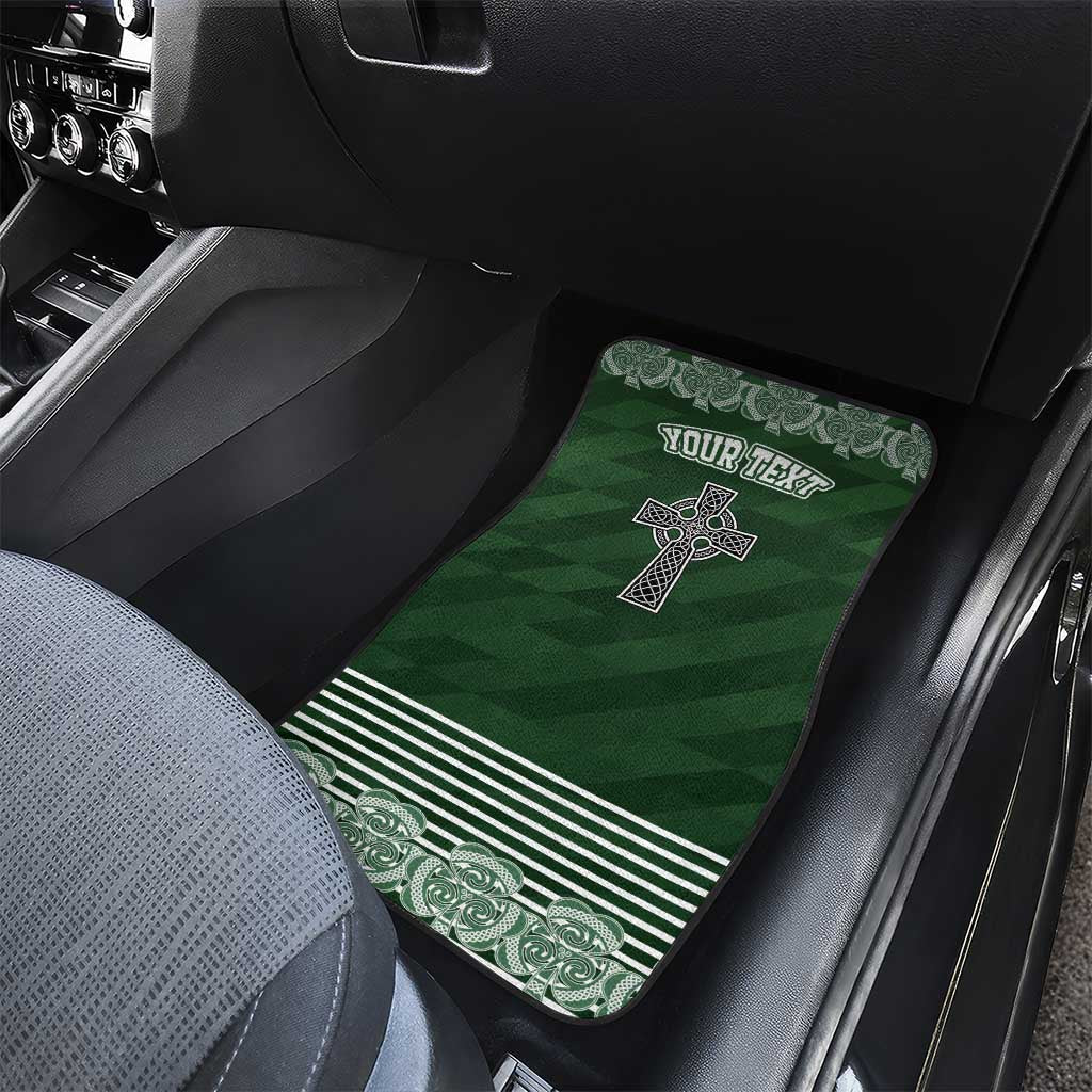 Personalized Celtic Cross Shamrock Ireland Car Mats Celtic Knot with Shamrock