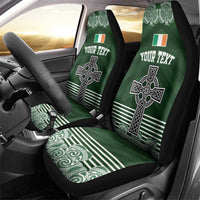 Personalized Celtic Cross Shamrock Ireland Car Seat Cover Celtic Knot with Shamrock