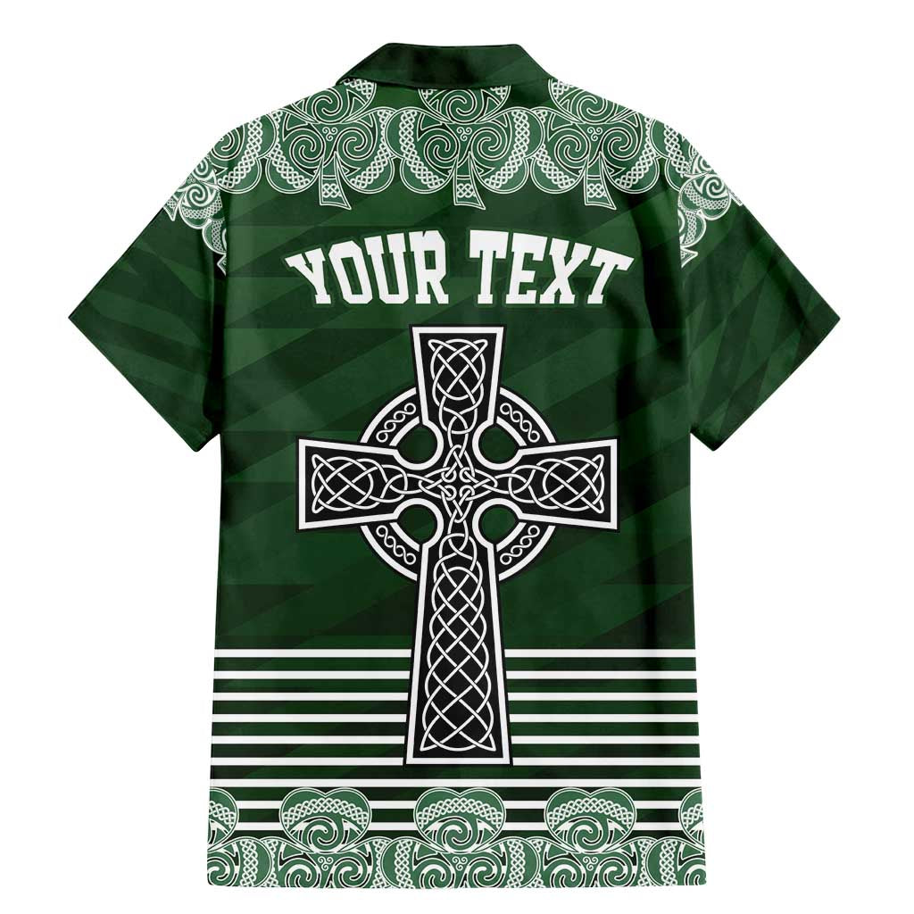 Personalized Celtic Cross Shamrock Ireland Family Matching Mermaid Dress and Hawaiian Shirt Celtic Knot with Shamrock