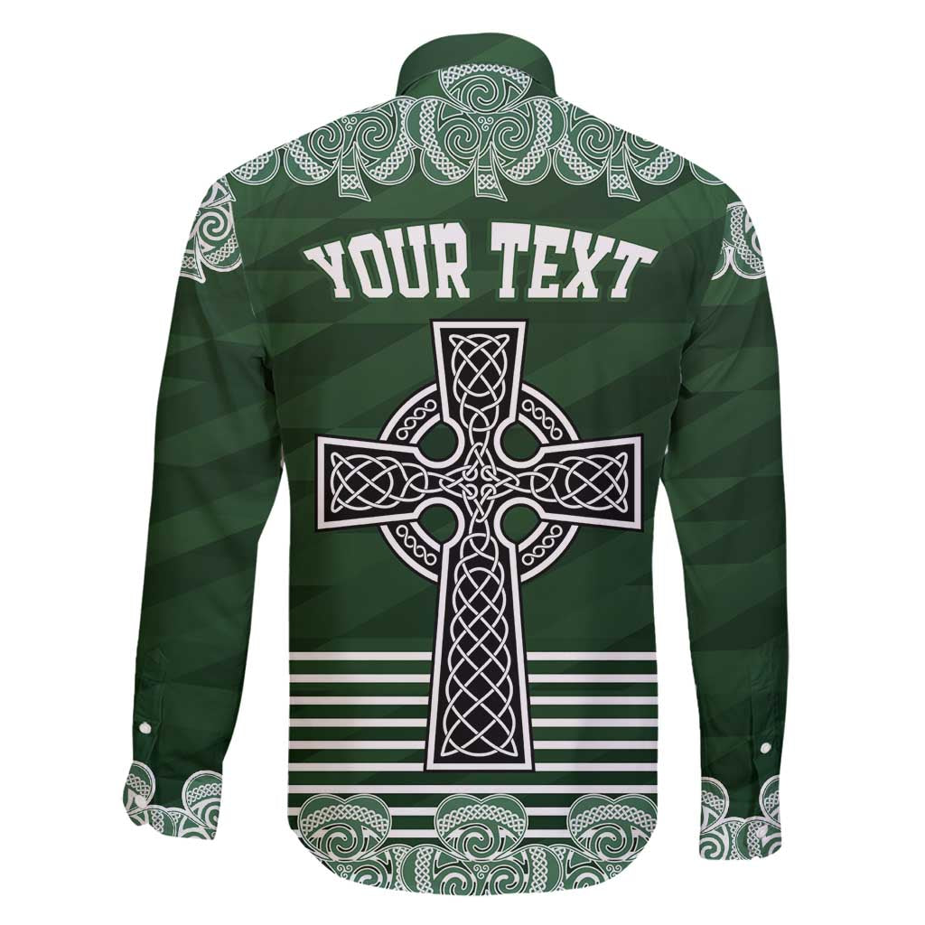 Personalized Celtic Cross Shamrock Ireland Family Matching Puletasi and Hawaiian Shirt Celtic Knot with Shamrock