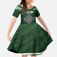 Personalized Celtic Cross Shamrock Ireland Family Matching Summer Maxi Dress and Hawaiian Shirt Celtic Knot with Shamrock