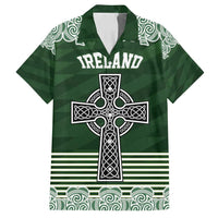 Personalized Celtic Cross Shamrock Ireland Family Matching Summer Maxi Dress and Hawaiian Shirt Celtic Knot with Shamrock
