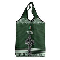 Personalized Celtic Cross Shamrock Ireland Grocery Bag Celtic Knot with Shamrock