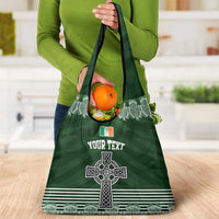 Personalized Celtic Cross Shamrock Ireland Grocery Bag Celtic Knot with Shamrock