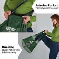 Personalized Celtic Cross Shamrock Ireland Grocery Bag Celtic Knot with Shamrock
