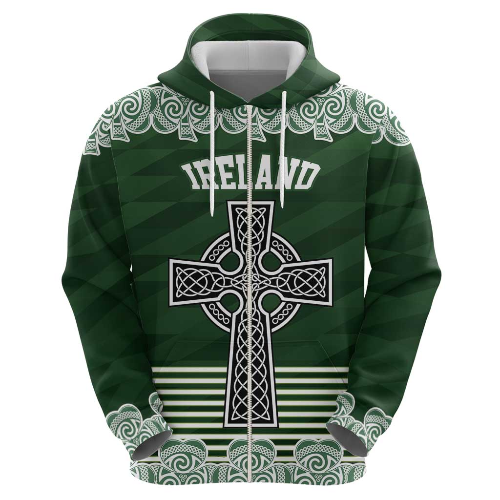 Personalized Celtic Cross Shamrock Ireland Hoodie Celtic Knot with Shamrock