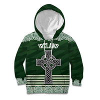 Personalized Celtic Cross Shamrock Ireland Kid Hoodie Celtic Knot with Shamrock