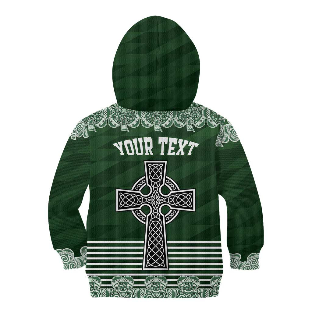 Personalized Celtic Cross Shamrock Ireland Kid Hoodie Celtic Knot with Shamrock