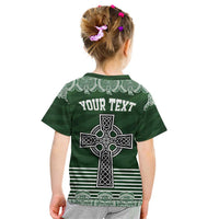 Personalized Celtic Cross Shamrock Ireland Kid T Shirt Celtic Knot with Shamrock