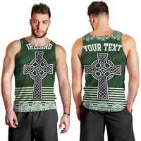 Personalized Celtic Cross Shamrock Ireland Men Tank Top Celtic Knot with Shamrock