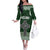 Personalized Celtic Cross Shamrock Ireland Off The Shoulder Long Sleeve Dress Celtic Knot with Shamrock