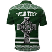 Personalized Celtic Cross Shamrock Ireland Polo Shirt Celtic Knot with Shamrock