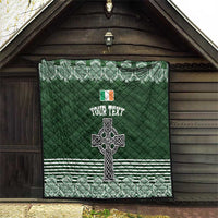 Personalized Celtic Cross Shamrock Ireland Quilt Celtic Knot with Shamrock