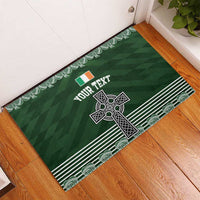 Personalized Celtic Cross Shamrock Ireland Rubber Doormat Celtic Knot with Shamrock