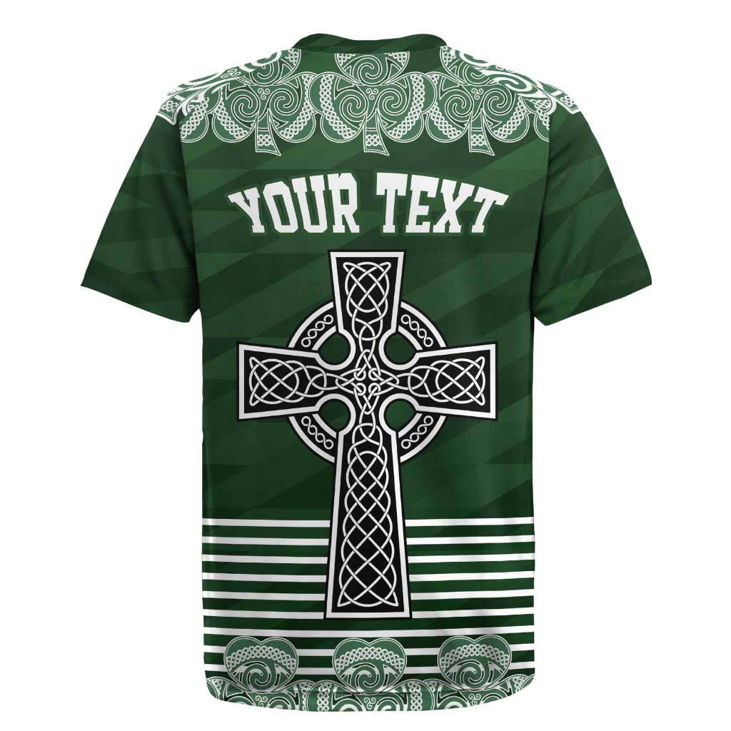 Personalized Celtic Cross Shamrock Ireland Rugby Jersey Celtic Knot with Shamrock