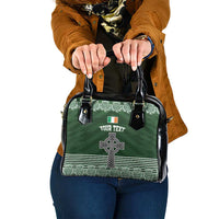 Personalized Celtic Cross Shamrock Ireland Shoulder Handbag Celtic Knot with Shamrock