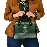 Personalized Celtic Cross Shamrock Ireland Shoulder Handbag Celtic Knot with Shamrock