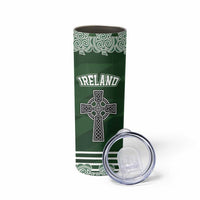 Personalized Celtic Cross Shamrock Republic of Ireland Skinny Tumbler Celtic Knot with Shamrock