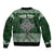 Personalized Celtic Cross Shamrock Ireland Sleeve Zip Bomber Jacket Celtic Knot with Shamrock