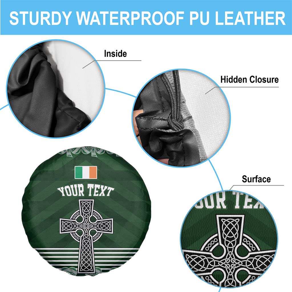 Personalized Celtic Cross Shamrock Ireland Spare Tire Cover Celtic Knot with Shamrock