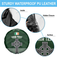 Personalized Celtic Cross Shamrock Ireland Spare Tire Cover Celtic Knot with Shamrock