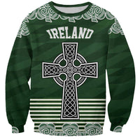 Personalized Celtic Cross Shamrock Ireland Sweatshirt Celtic Knot with Shamrock