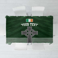 Personalized Celtic Cross Shamrock Ireland Tablecloth Celtic Knot with Shamrock