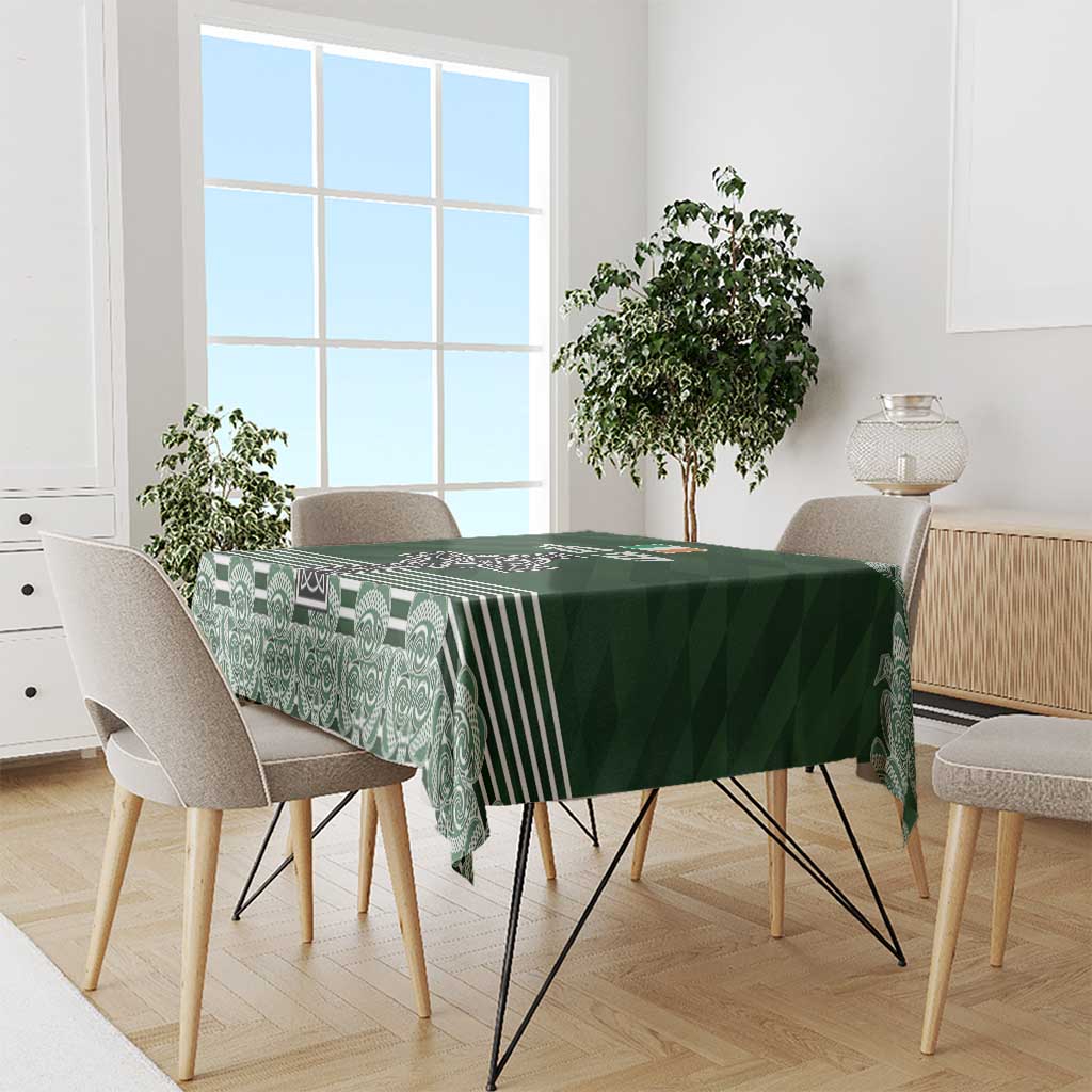 Personalized Celtic Cross Shamrock Ireland Tablecloth Celtic Knot with Shamrock